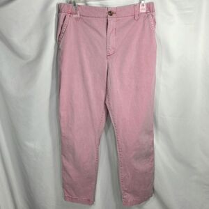 Old Navy Pink Elastic Waist High Rise Straight Leg Slash Pocket Jeans Size Large